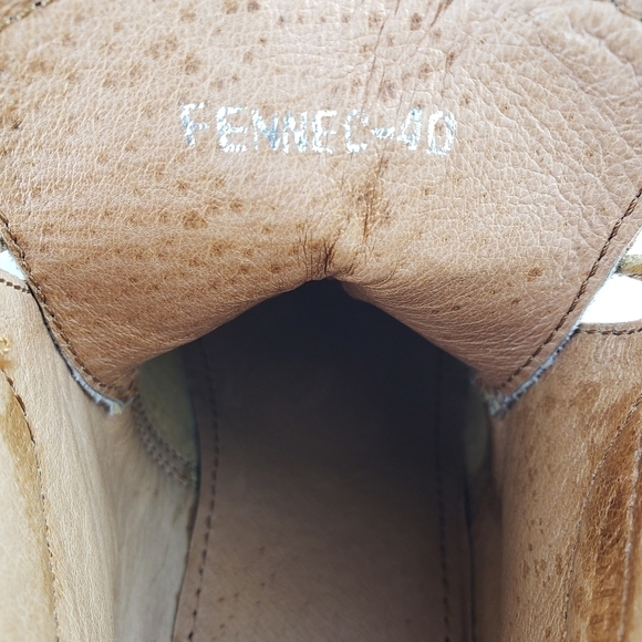 Antik Batik Leather Ankle Boots Sz 40 Fennec Caramel Western Coasta Cowgirl - Picture 14 of 15